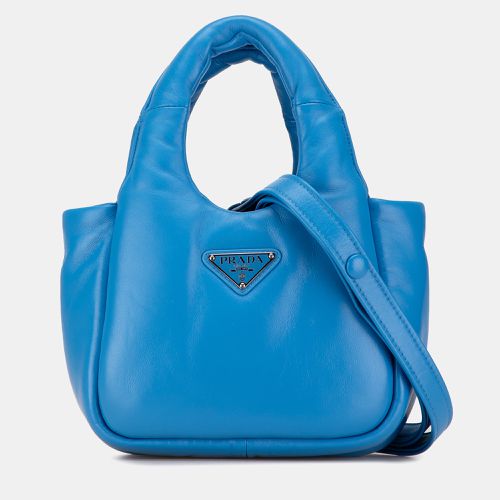 Prada Blue Nappa Leather Small Padded Shoulder Bag - Prada - Modalova