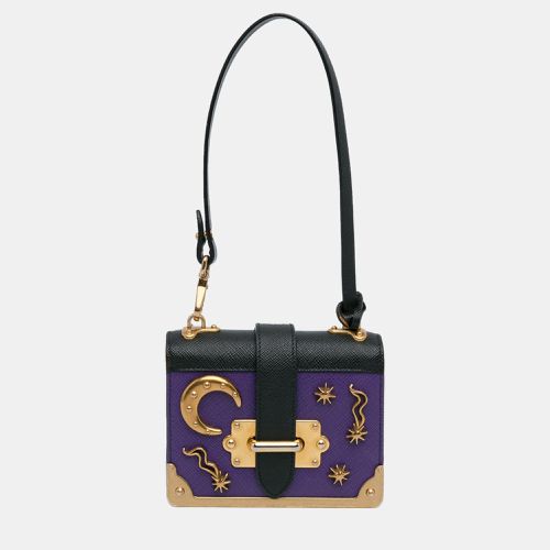 Prada Purple Saffiano Leather Mini Astrology Shoulder Bag - Prada - Modalova