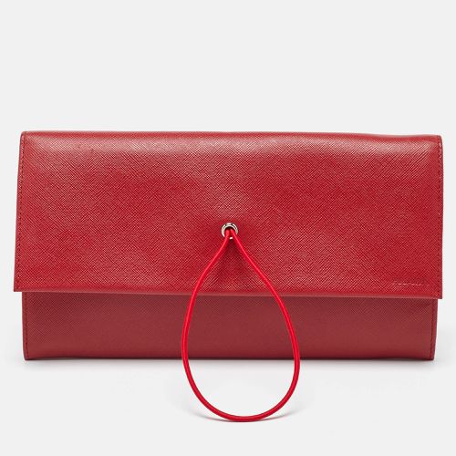 Prada Red Saffiano Leather Flap Pouch - Prada - Modalova