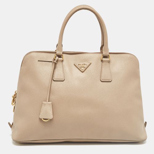 Prada Beige Saffiano Lux Leather Promenade Satchel - Prada - Modalova