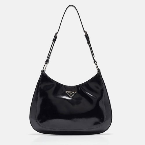 Prada Black Glossy Leather Cleo Shoulder Bag - Prada - Modalova