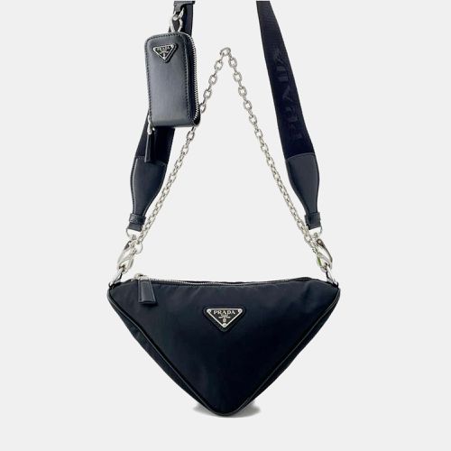 Prada Black Nylon Triangolo Shoulder Bag - Prada - Modalova