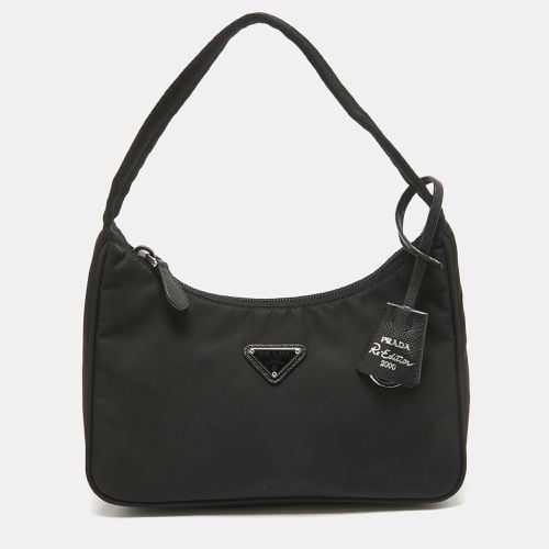 Prada Black Nylon Re-Edition 2000 Baguette Bag - Prada - Modalova