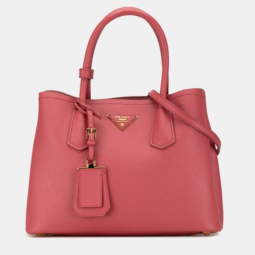 Prada Medium Saffiano Cuir Double Satchel - Prada - Modalova