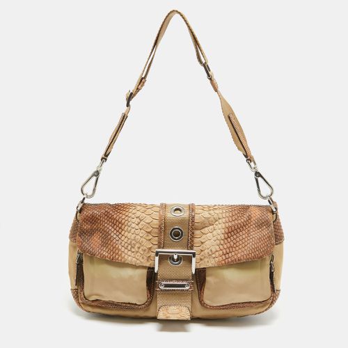 Nylon & Python Double Pocket Shoulder Bag - Prada - Modalova