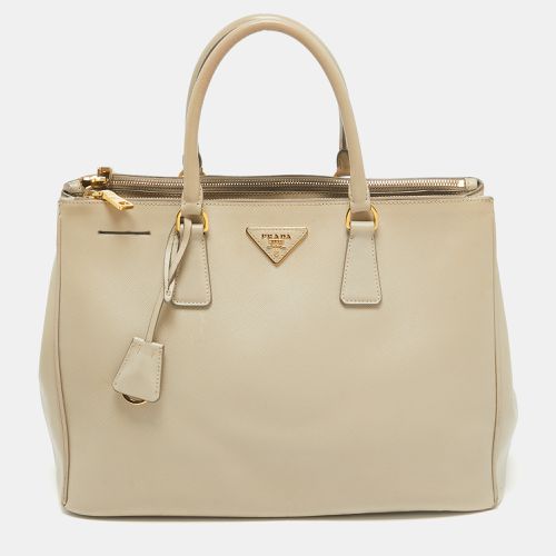 Light Saffiano Lux Leather Large Double Zip Tote - Prada - Modalova