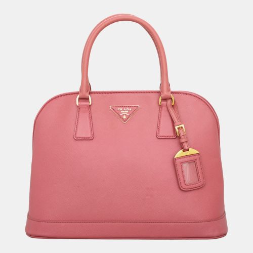 Prada Pink Saffiano Leather Open Medium Tote Bag - Prada - Modalova