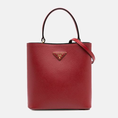Medium Saffiano Cuir Panier Satchel - Prada - Modalova