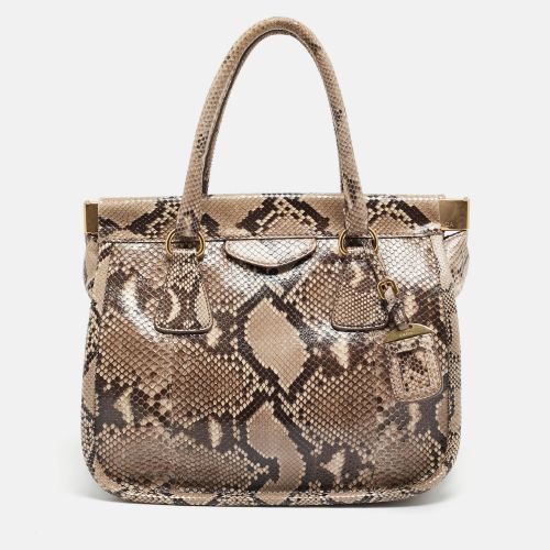 Prada Beige Python Frame Tote - Prada - Modalova