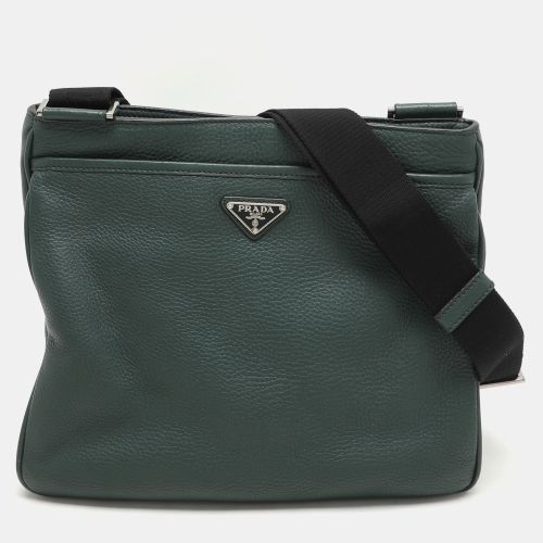 Vitello Daino Leather Messenger Bag - Prada - Modalova