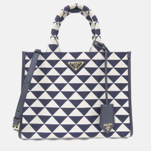 Prada Symbole Shopper Talco Jacquard Tote Bag - Prada - Modalova