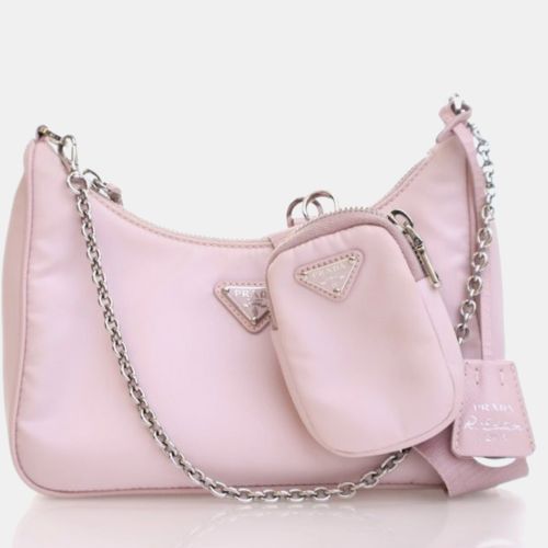Prada Re-Edition 2005 Pink Nylon Shoulder Bag - Prada - Modalova