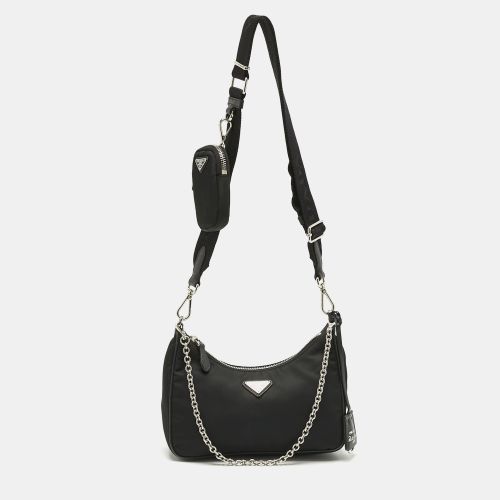 Prada Black Nylon and Saffiano Leather Re-Edition 2005 Shoulder Bag - Prada - Modalova