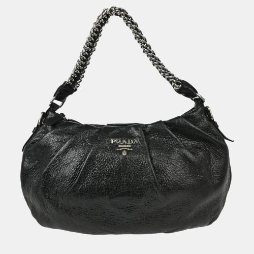 Prada Black Leather Handbag - Prada - Modalova