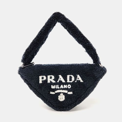 Prada Black Fabric Triangle Terry Tote Bag - Prada - Modalova