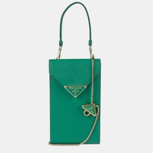 Prada Mini Triangle Logo Chain Tote Bag - Prada - Modalova