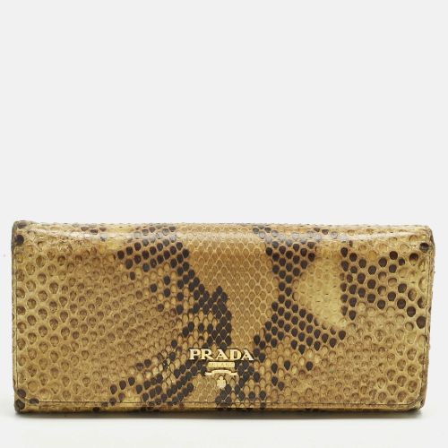 Python Logo Flap Continental Wallet - Prada - Modalova