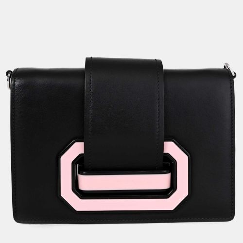 Prada Black/Pink Leather City Ribbon Plexi Bag - Prada - Modalova