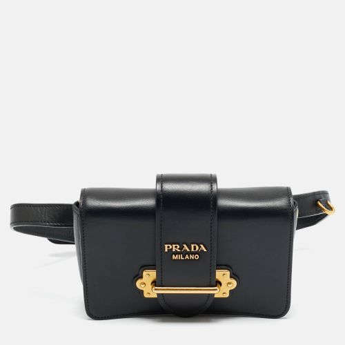 Prada Black Leather Cahier Convertible Belt Bag - Prada - Modalova