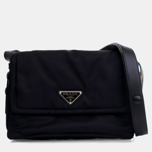 Prada Black Small Re Nylon Padded Traveller Shoulder Bag - Prada - Modalova