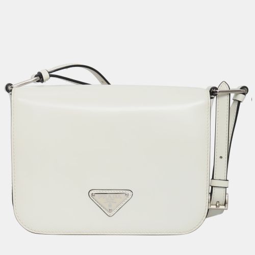 Brushed Leather Shoulder Bag - Prada - Modalova