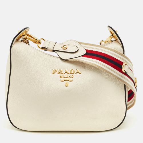 Prada Off White Leather Shoulder Bag - Prada - Modalova