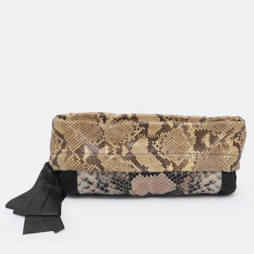 Python Print Nylon and Python Shoulder Bag - Prada - Modalova