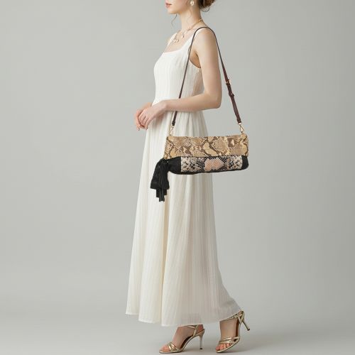 Python Print Nylon and Python Shoulder Bag - Prada - Modalova