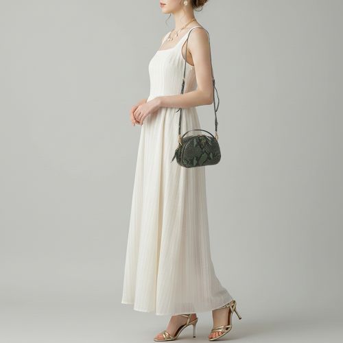 Odette /Black Python Shoulder Bag - Prada - Modalova