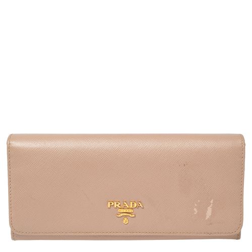 Saffiano Lux Leather Flap Continental Wallet - Prada - Modalova