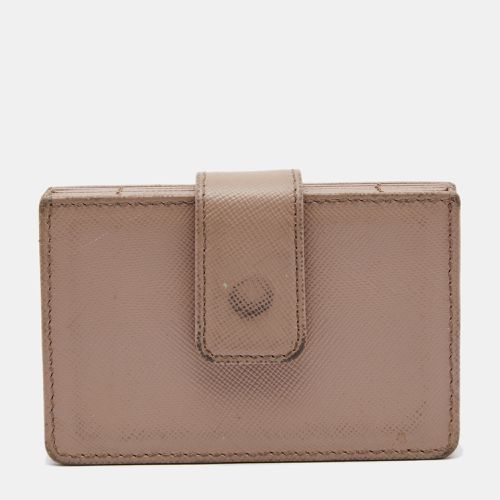 Prada Beige Saffiano Leather 5 Gusset Card Holder - Prada - Modalova