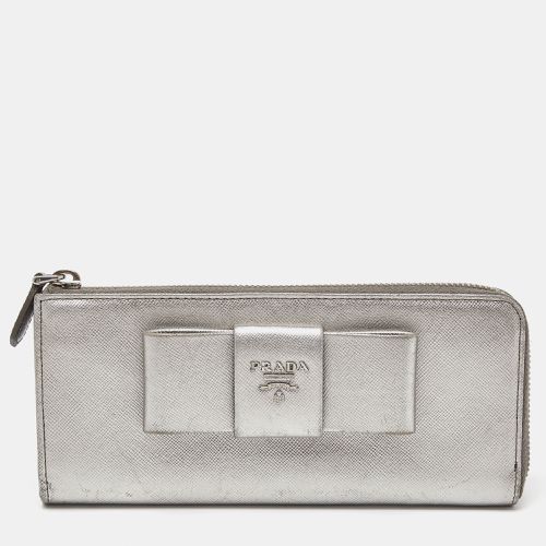 Saffiano Lux Leather Zip Around Wallet - Prada - Modalova