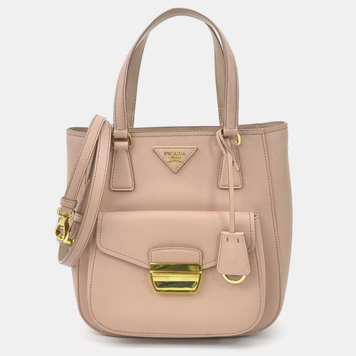 Prada Beige Saffiano Leather Metropolis Tote Bag - Prada - Modalova