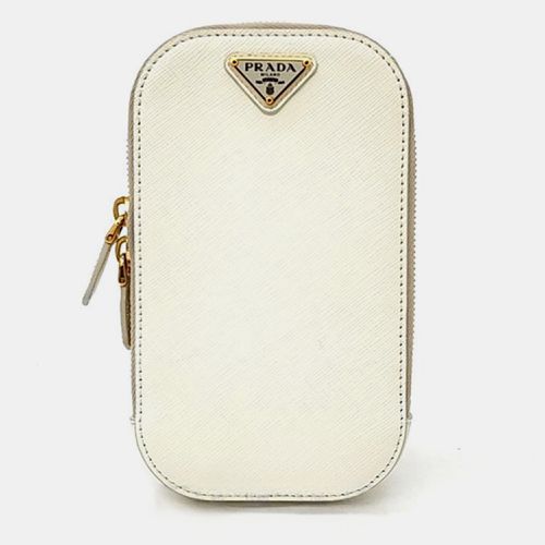 Prada White Saffiano Leather Mini Crossbody Bag - Prada - Modalova