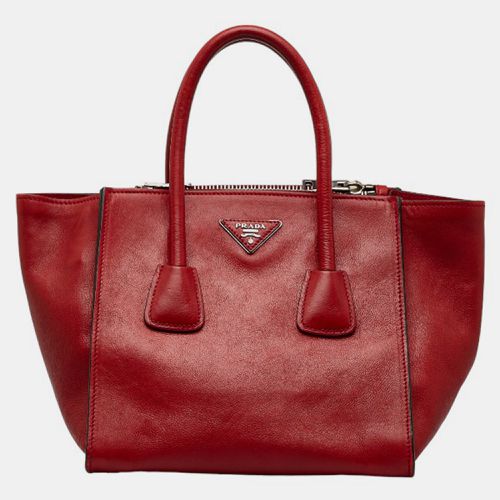 Prada Red Twin Pocket Tote Bag - Prada - Modalova