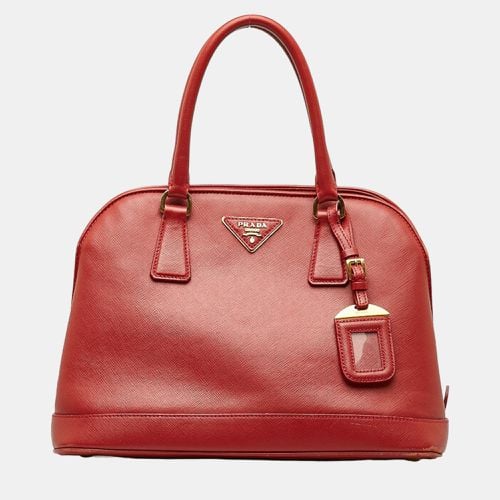 Prada Red Leather Saffiano Lux Dome Bag - Prada - Modalova