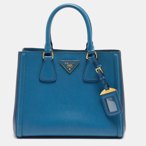 Two Tone Saffiano Lux Leather Tote - Prada - Modalova