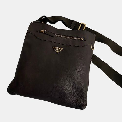 Prada Brown Leather Leather Crossbody Bag - Prada - Modalova