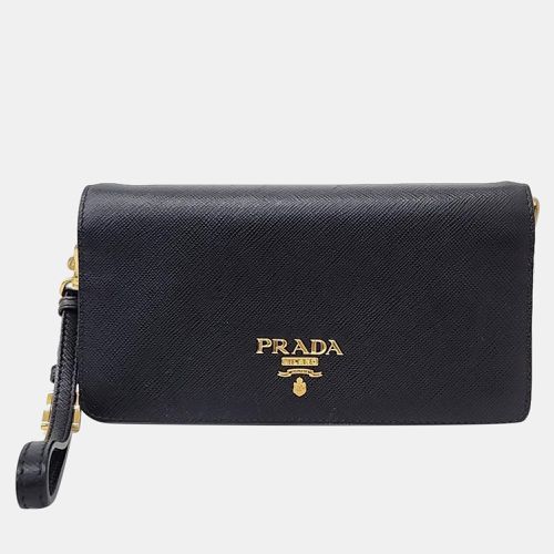 Prada Black leather Saffiano Metal Crossbody Bag - Prada - Modalova