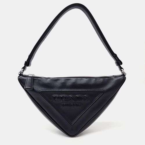 Leather Triangle Pouch Bag - Prada - Modalova