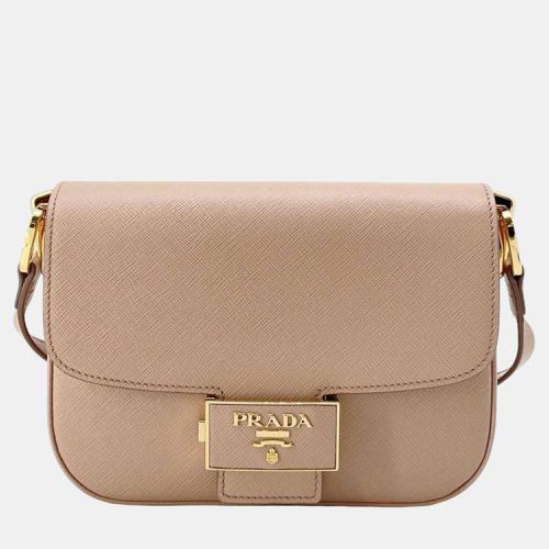 Prada Saffiano Leather Emblème Shoulder Bag - Prada - Modalova