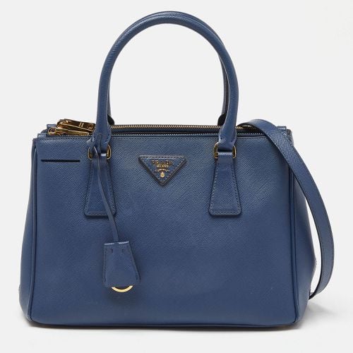 Prada Blue Saffiano Leather Small Galleria Double Zip Tote - Prada - Modalova