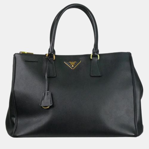 Prada Black large Saffiano leather Galleria top handle bag - Prada - Modalova