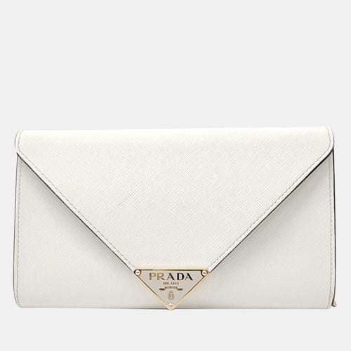 Saffiano Leather Chain Clutch Bag - Prada - Modalova