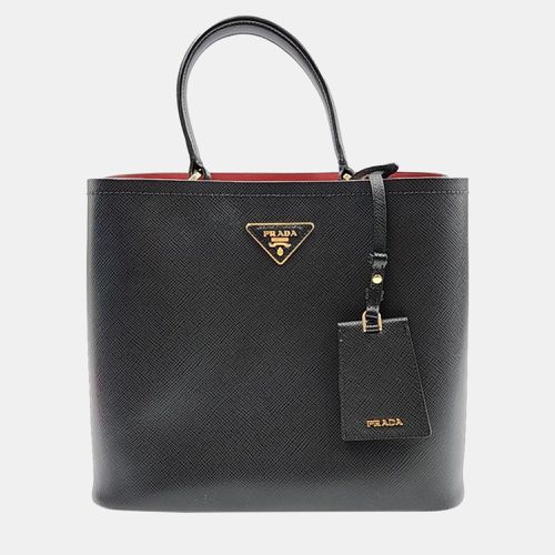 Prada Black Leather Saffiano Cuir Tote Bag - Prada - Modalova