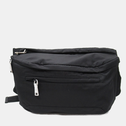 Prada Black Canvas Tessuto Belt Bag - Prada - Modalova