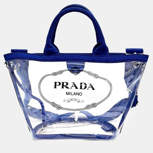 Prada Blue PVC Tote Bag - Prada - Modalova