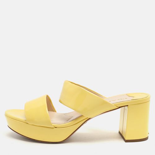 Prada Yellow Patent Leather Platform Slide Sandals Size 39 - Prada - Modalova