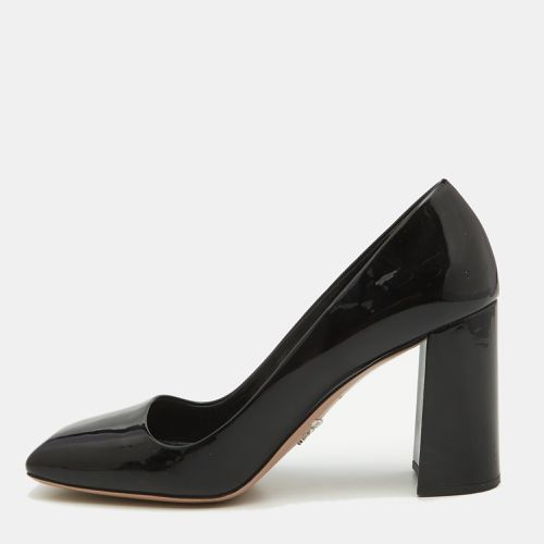 Prada Black Patent Leather Block Heel Pumps Size 38 - Prada - Modalova