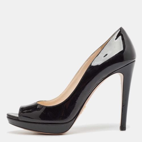 Patent Leather Peep Toe Pumps Size 38.5 - Prada - Modalova